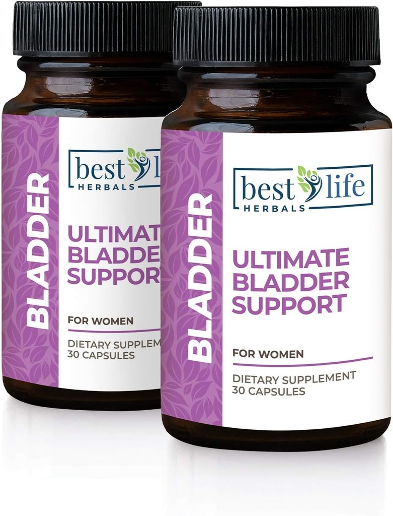 Bestes Leben Kräuter Frauen Ultimate Bladder Unterstützung und Kontrolle Ergänzung für Inkontinenz, Leckage und Overactive Bladder - 2 Flaschen