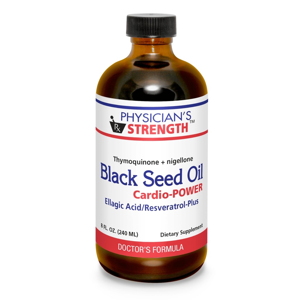 La force du médecin Graine noire Cardio-Power - 8 fl oz - acide ellagique/résvératrol-Plus - favorise une meilleure santé - non-OGM - 48 portions