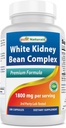 Best Naturals White Kidney Bean Complex 1800 mg Per Serving- 180 Capsules. Non-GMO, and Gluten Free