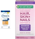 CITRACAL Slow Release 1200, 1200 mg Calcium Citrat und Calcium Carbonate Blend & Nature's Bounty Advanced Hair, Haut & Nails