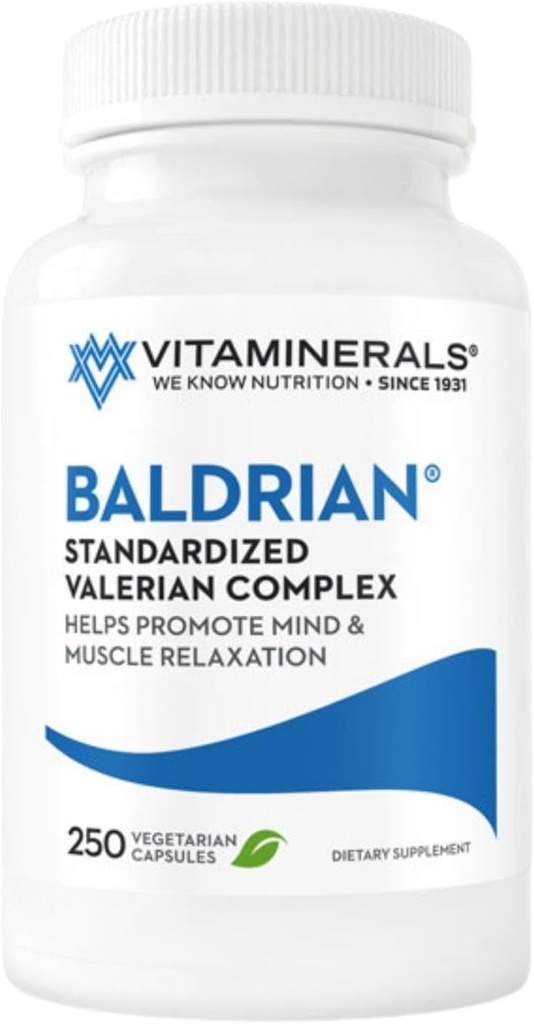 Vitaminerals 33 Baldrian® Original Natural Relaxing Support Valérien standardisé (250)