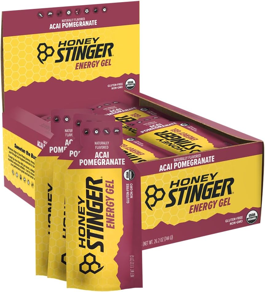 HONEY STINGER Organic Acai Pomegrante Energy Gel, 1.3 OZ