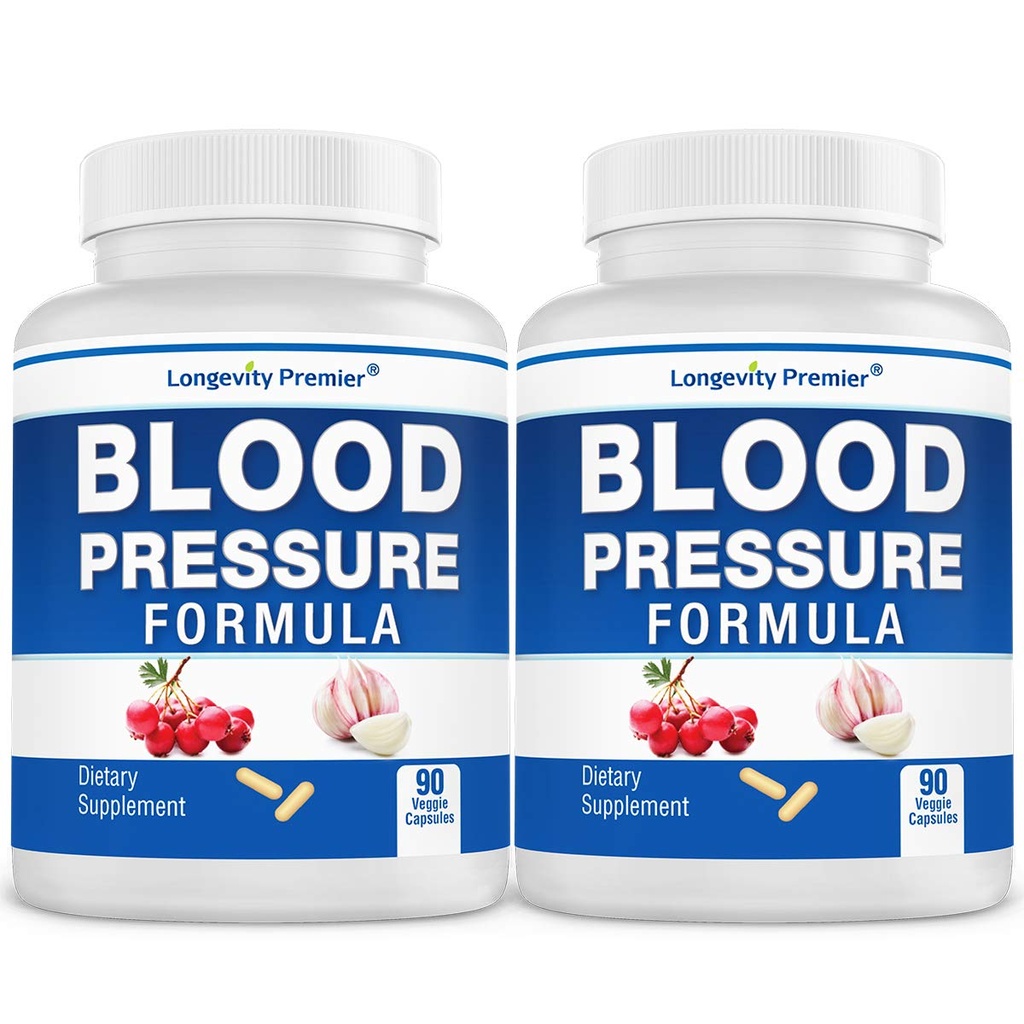 [2-Bottle Value Pack] Langlebigkeit Blutdruckformel -Scientifisch formuliert mit Hawthorn & 12+ Qualität Alle natürlichen Kräuter