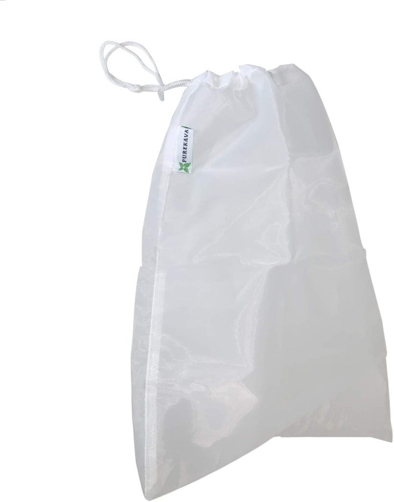 Sac à Strainer Kava traditionnel, 15x8.5 pouce, Nylon, 75 microns, réutilisable