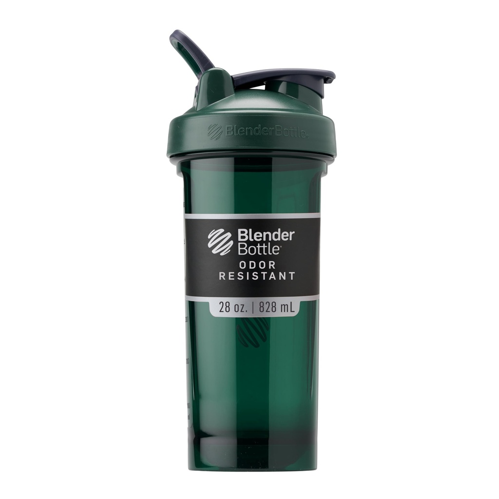BlenderBottle Shaker Bottiglia Pro Serie Perfetto per scuotere proteiche e pre allenamento, 28 once, colore verde