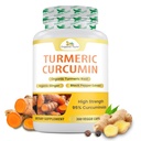 Bio Veda Turmeric und Ginger Kapseln 300 Pillen - Bio Kurkuma Curcumin mit schwarzem Pfeffer für Joint Support - Non GMO, Gluten Free, Kurkuma und Ingwer Ergänzung (95% Curcuminoide)