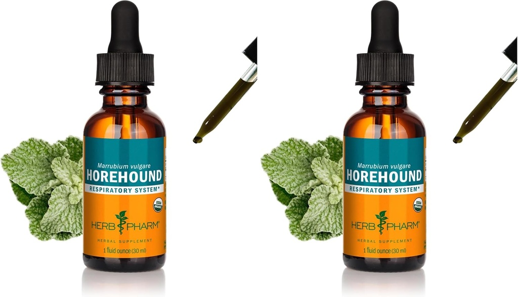 Herb Pharm Horehound Liquid Extract for Respiratory System Support - 1 oncia (Pack of 2)