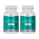 Omax3 2 Flaschen - Advanced Vitamin B Complex 50MG mit Biotin | Strong & Shiny Hair, Hautnnägel, Unterstützung Stress, Immunität, Energie Stoffwechsel, 90 Kapseln / pro Flasche