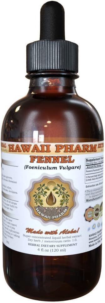 Extrait liquide de fenouil, supplément de teinture de poudre de fenouil (Foeniculum Vulgare) 4 oz