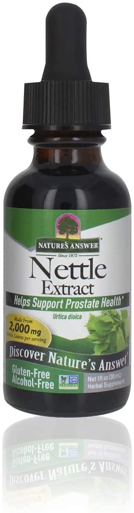 Nature's Answer Nettle Leaf 1oz Extrakt | Prostata Suppot | Konzentriert Dark Green Nettle Blatt Kräuterergänzung | Non-GMO, Kosher, Gluten-Free, & Alcohol-Free | Single Count