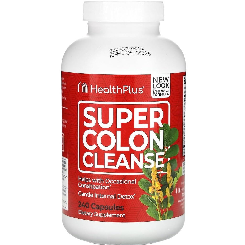 Health Plus Super Colon Cleanse: 10 giorni Cleanse -Detox | 18 Cleanses, 720 capsule, il pacchetto può variare