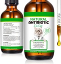 60ML Antibiotiques pour les chats, Supplément d'antibiotiques pour les chats, Multivitamine de chats, Antibiotiques naturels pour les chats, Antibiotiques pour les chats, Antibiotiques pour les chats soutient Imune & Cats Allergie Relief-2 Fl Oz