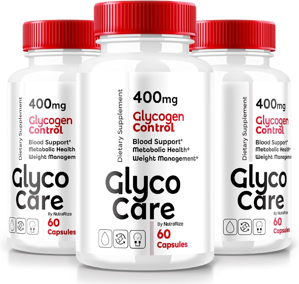 (3 Pack) Glyco Care Capsules, Glyco Care Advanced Blood Support Supplement, Glyco Care Health Support Pills, Formula di massima resistenza per il benessere generale, Tutte le recensioni Natural GlycoCare (180 Capsules)