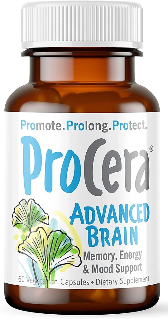 Procera Advanced Brain - Fast Acting - Zutaten Unterstützt von 100+ Studien - Verbesserung von Gedächtnis, Recall - Konzentration - Clears Fog - Mental Clarity - Slows Cognitive Decline - 60 Count