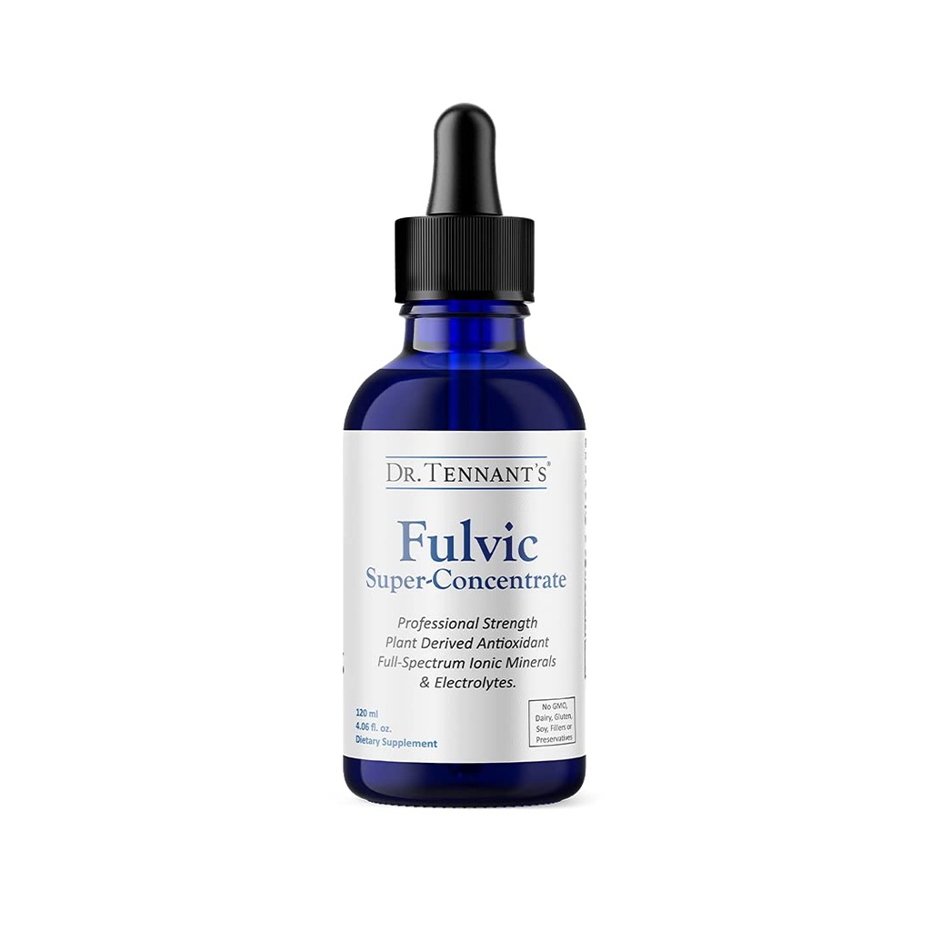 Le liquide Super-Concentré Fulvic de M. Tennant améliore l'énergie cellulaire et la désintoxication.