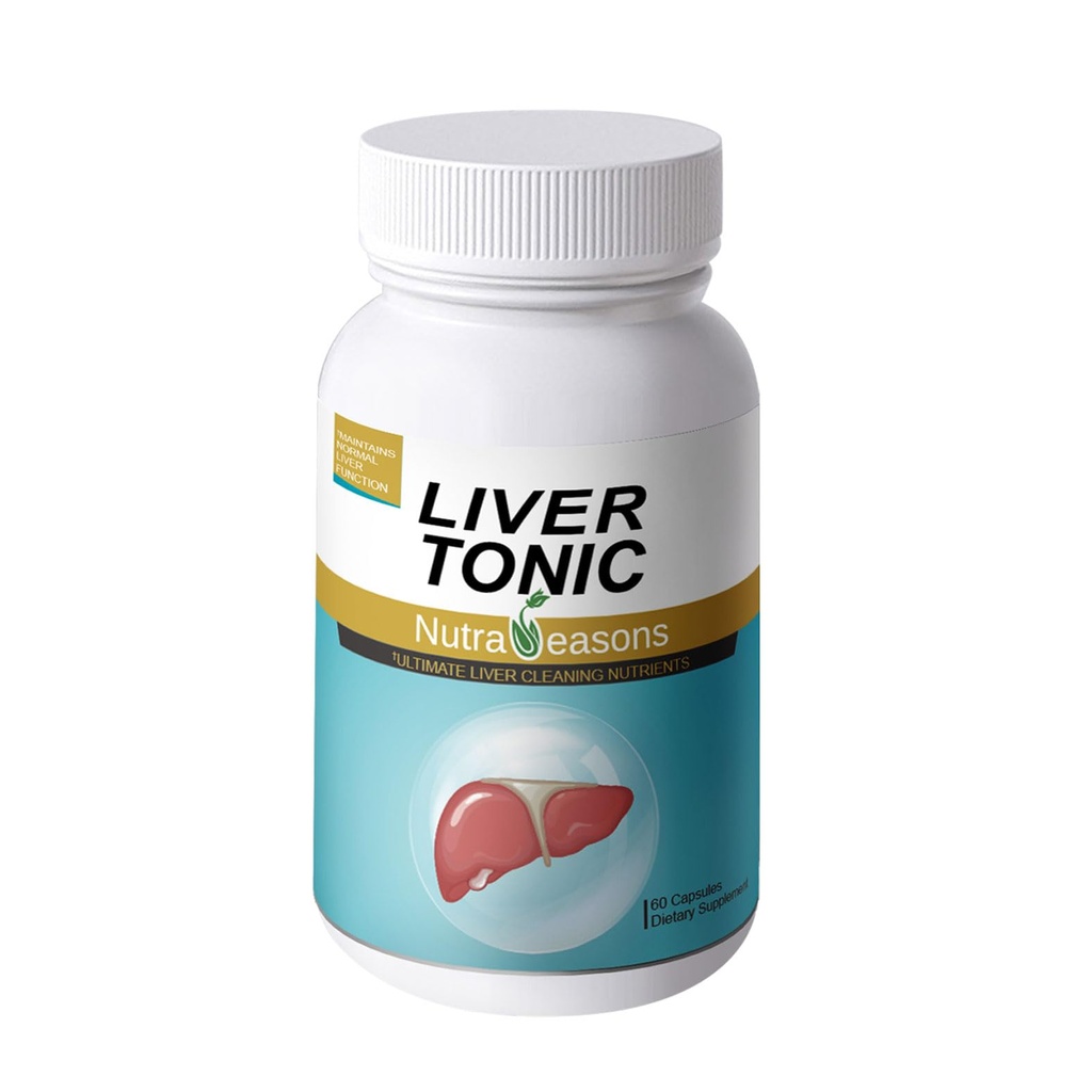 Liver Tonic - New Packaging – Liver Cleanse Detox & Repair mit Milchdistel, NAC, Choline Bitartrate, Ginger, Turmeric, Dandelion Root, Artichoke Extract, Schisandra Berry, 60 Vege Caps