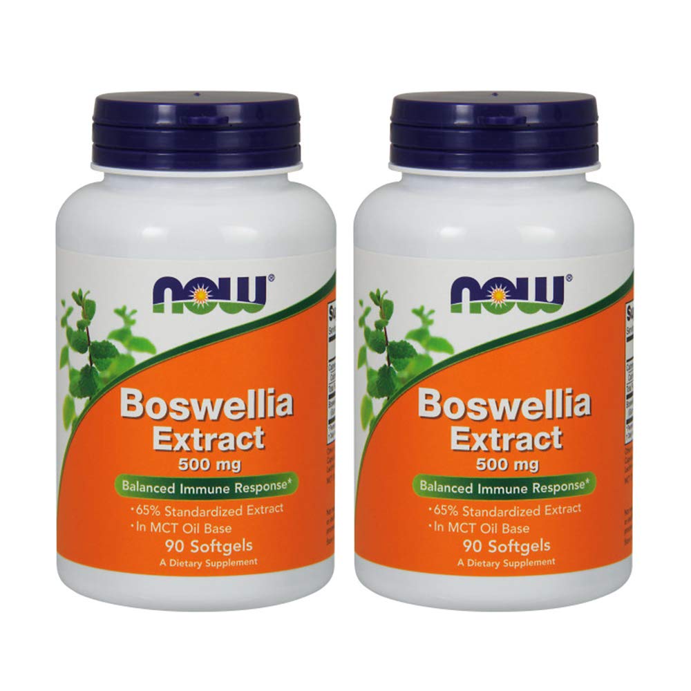 Jetzt Lebensmittel Boswellia Extrakt 500 mg Softgels, 90 Count x 2