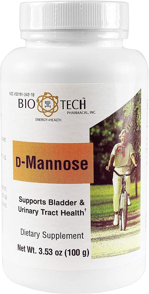 Bio-Tech D-Mannose farmaceutico, Supporta la vescica e la salute del tratto urinario (Powder - 100g)