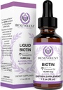 Benevolent Liquid Biotin 15000 mcg - Infused mit Kokosöl für 5X Absorption, Non-GMO & Vegan Friendly Biotin for Hair Growth Glowing Skin and Strong Nails