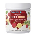 Überlegene Quelle Bio-Beet Wurzel & Apfel Apfel Apfel Apfelessig Pulver - Nitric Oxide Booster - Unterstützt Energie, Verdauung & Herz Gesundheit - Non-GMO - 7.4 Unze