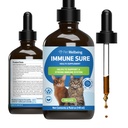 Pet Wellbeing Immune Sure for Cats - Unterstützt normale Immunabwehr, Gut Flora Balance, Andrographis, Echinacea, Vitamin C, Zink - Veterinär-Formulierte Kräuterergänzung 4 oz (118 ml)