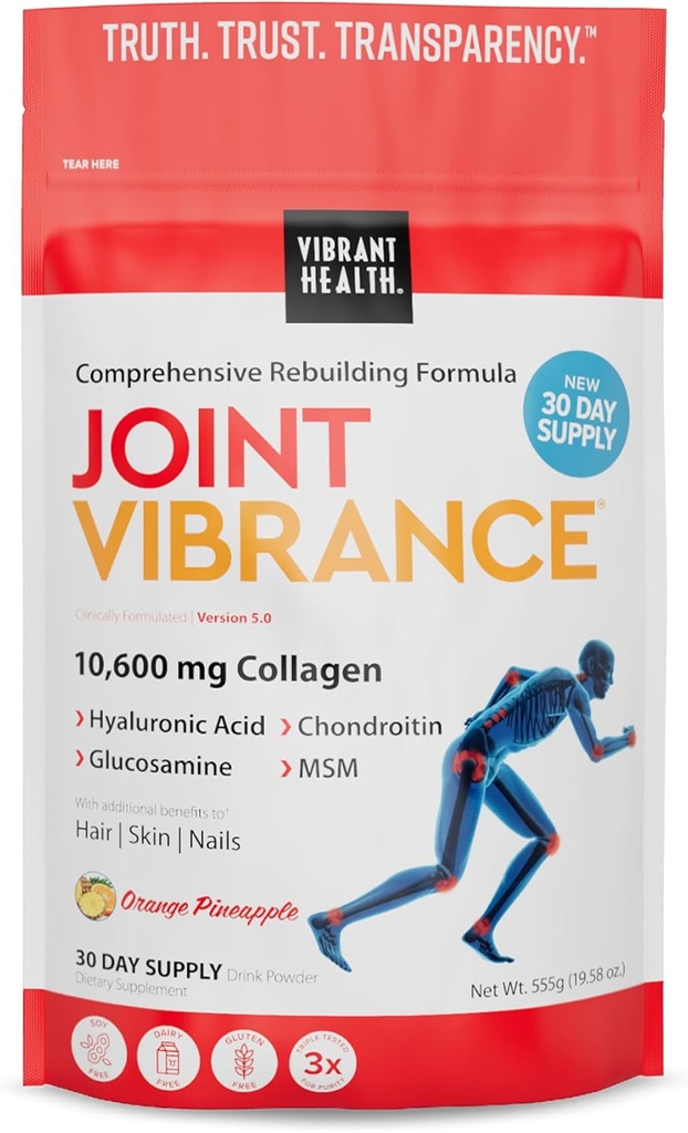 Vibrant Health, Joint Vibrance, Comprehensive Joint and Cartilage Support, 30 Servings