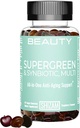 Super Greens Superfood Gummies w Spirulina Moringa Lions Mane Turmeric Green Tea Elderberry Ashwagandha