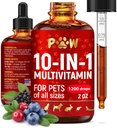 Liquid Multivitamin for Dogs with Glucosamine – Help with Allergies & UTIs – Dog Vitamins and Supplements – Cat Multivitamin for Hips & Joints – B, C & D3 for Coat Shining & Digestion – 2 oz