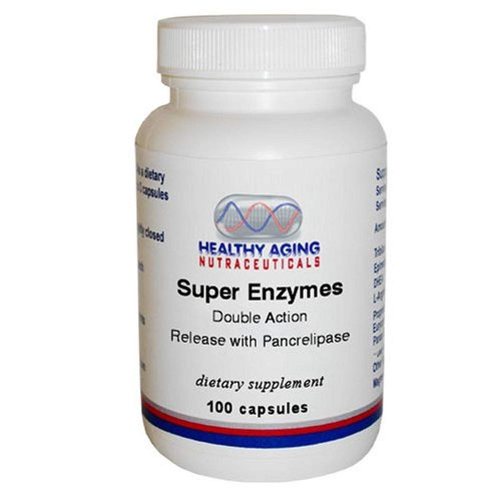 Super Enzymes Double Action Release mit Pancrelipase 100 Kapseln