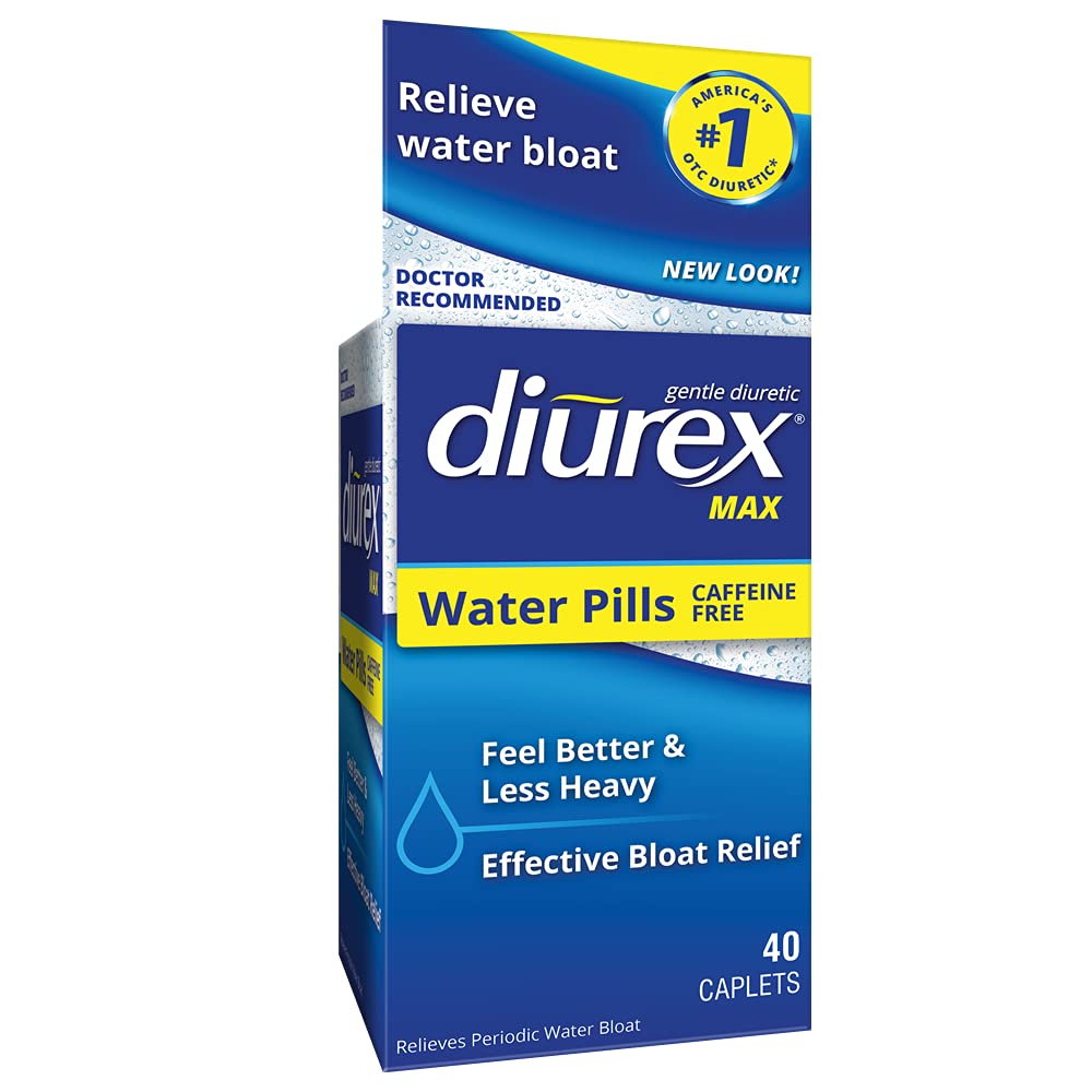 Diurex Max - Maximale Stärke Koffein Kostenlose Diuretic Wasser Pillen - Relieve Water Bloat