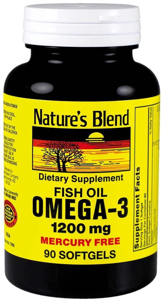 Nature's Blend Omega-3 Fish Oil 1200 mg 90 Softgels
