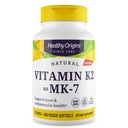 Origines saines Vitamine K2 100 mcg (MK-7, non-OGM, sans gluten, support cardiovascaulaire, soutien osseux), 180 gels de légumes