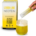 NEOTEIN: Imballaggi per polveri elettrolitiche, polvere proteica con 10g Protein & Collagen | Imballaggi per l'idratazione - Zucchero Zero, NO Filler, NO Carbs | Lime Limoria di limone | 45 Calorie | Keto & Paleo | Confezione di 15