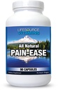 LifeSource Vitamins All Natural Pain Ease – 20 Erbe e enzimi sinergici che naturalmente e sicuro supportano: mal di testa e migraine - Ginocchiere – Spalle – Giunti – Dolore alle gambe – Tensione
