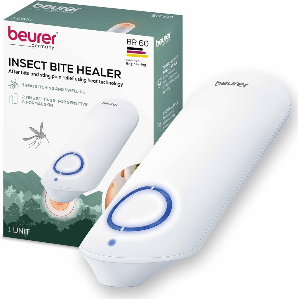 Beurer BR60 Insect Sting und Bite Relief, Bug Bite Heiler für die chemische-freie Behandlung von Insektenstichen, nicht-toxische natürliche Relief von Juckreiz und Schwellung, für Moskitobits