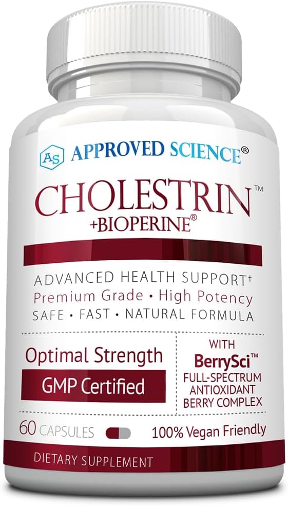 Wissenschaft Cholestrin - Lipid Level Support - Antioxidantien, Lecithin, Berberine HCL, Beeren, BioPerine - 60 Kapseln - Made in USA