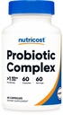 Complexe probiotique Nutricost (>1 milliard UFC) 60 gélules - Sans gluten, sans OGM
