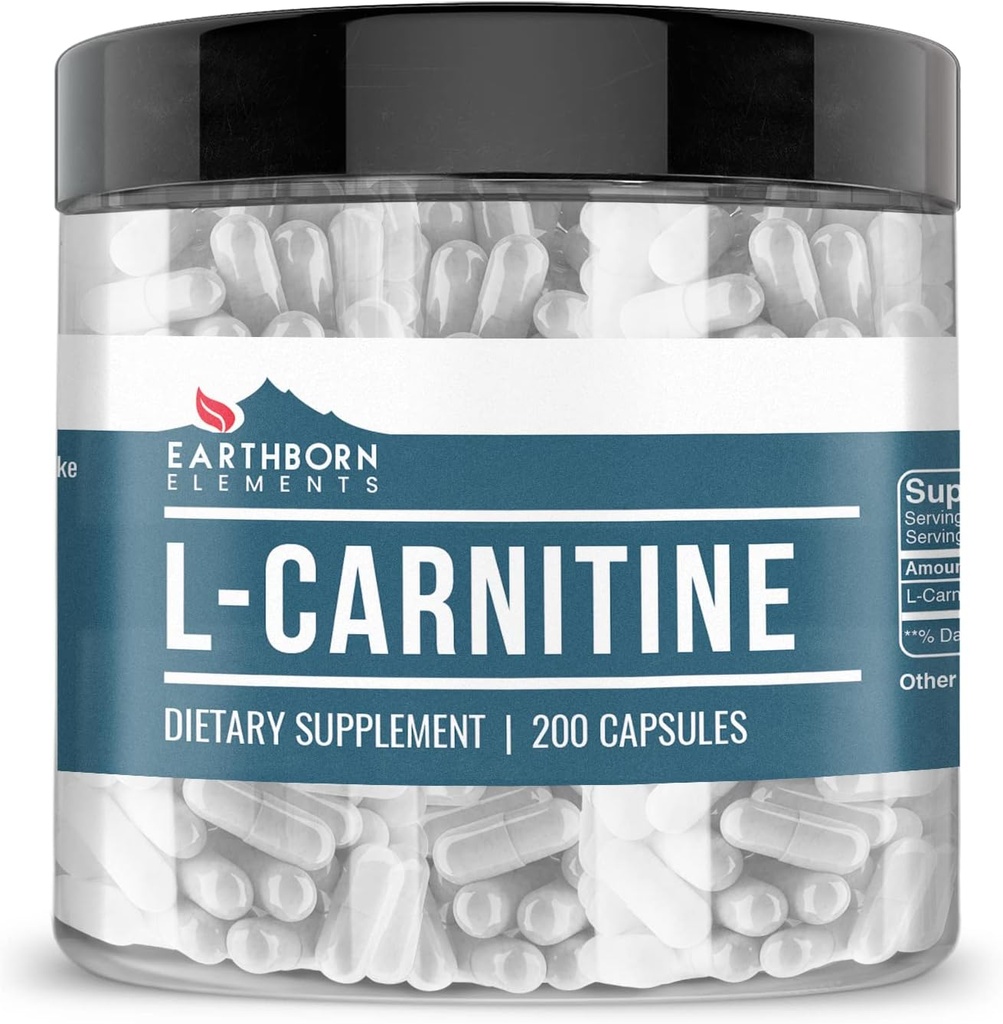 Éléments terriens L-Carnitine (200 capsules), purs et non dilués, sans additifs