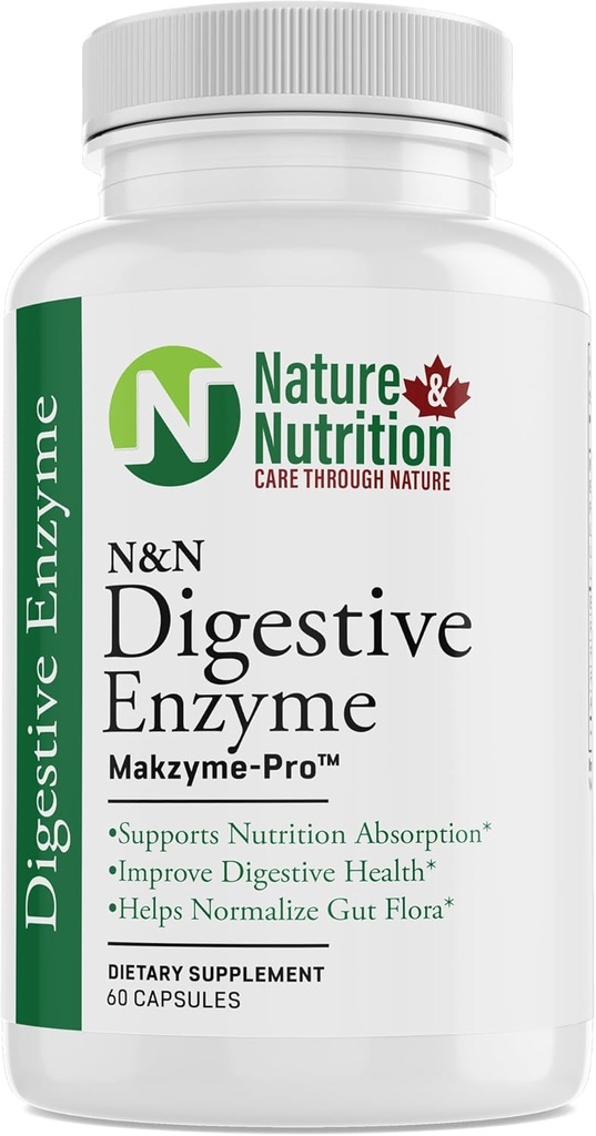 Nature et nutrition ENZYME DIGESTIF, MAKZYME-PRO TM, 60 Nombre (paquet de 1)