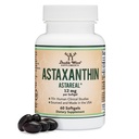 Astaxanthin 12mg Max Strength (nur patentiertes Astaxanthin (Astrareal) mit 70+ Human Clinical Trials - World's Most Studyd Brand) Grown, Harvested und Made in the USA (Astaxantina) von Double Wood