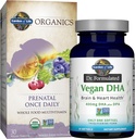 Jardin de vie Une fois par jour Végétalien DHA + Prénatal Multi Bundle: Dr Formulé Vegan DHA 30 Softgels + Organiques Prénatal Une fois par jour Multivitamines avec Folate pour les femmes, 30 Comprimés