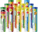 T&D German Vitamin, Minerals - 240 Vegan/Vegetarian Drink Effervescent Tablets - Mixed Fruit Flavor Box - Made in Germany