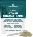 Le Dr Bills Canine Ultimate Fitness & Health Vitamines pour chiens Multivitamines pour chiens avec/Coenzyme Q-10, vitamine E, vitamine D-3, biotine, acide folique, acide hyaluronique Vitamines pour chiens et suppléments 680g