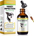 Traitement de l'infection des levures pour chiens, traitement de l'infection des oreilles des chiens Traitement de l'infection des oreilles des levures pour le soulagement de la peau des chiens démangeaisons, soulagement de l'allergie des chiens, infection des oreilles des chiens- 2 Fl Oz / 60ml