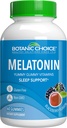 Botanische Wahl Melatonin Gummies, 60 Count - Tägliche Ergänzung für Schlafunterstützung