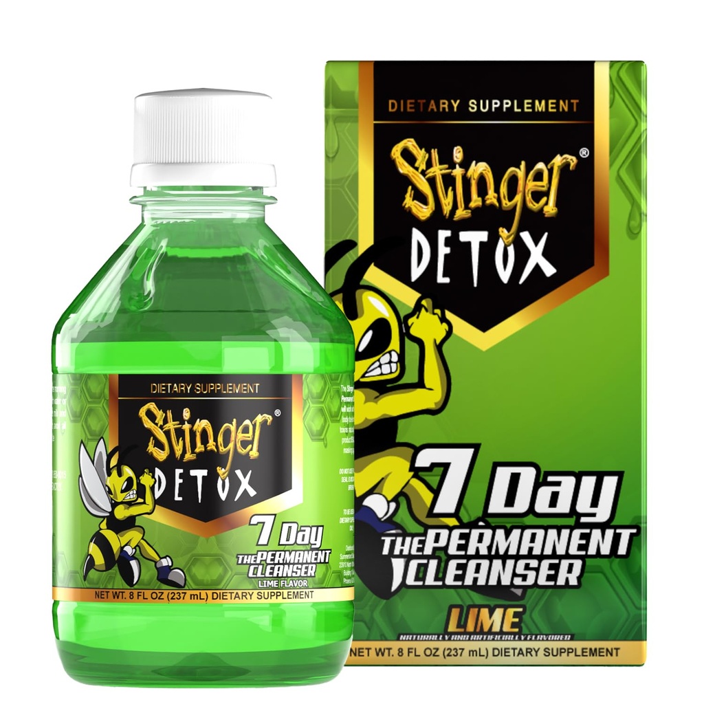 Stinger Detox boisson permanente de 7 jours – Lime Saveur – 8 FL OZ