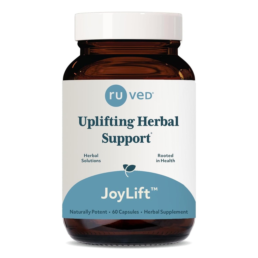 ruved JoyLift - Saffron e Ashwagandha Supplementi, Uplifting Formula per le donne e gli uomini, Supporto erbe per gli adulti - 60 capsule vegetariane (1 Conte)