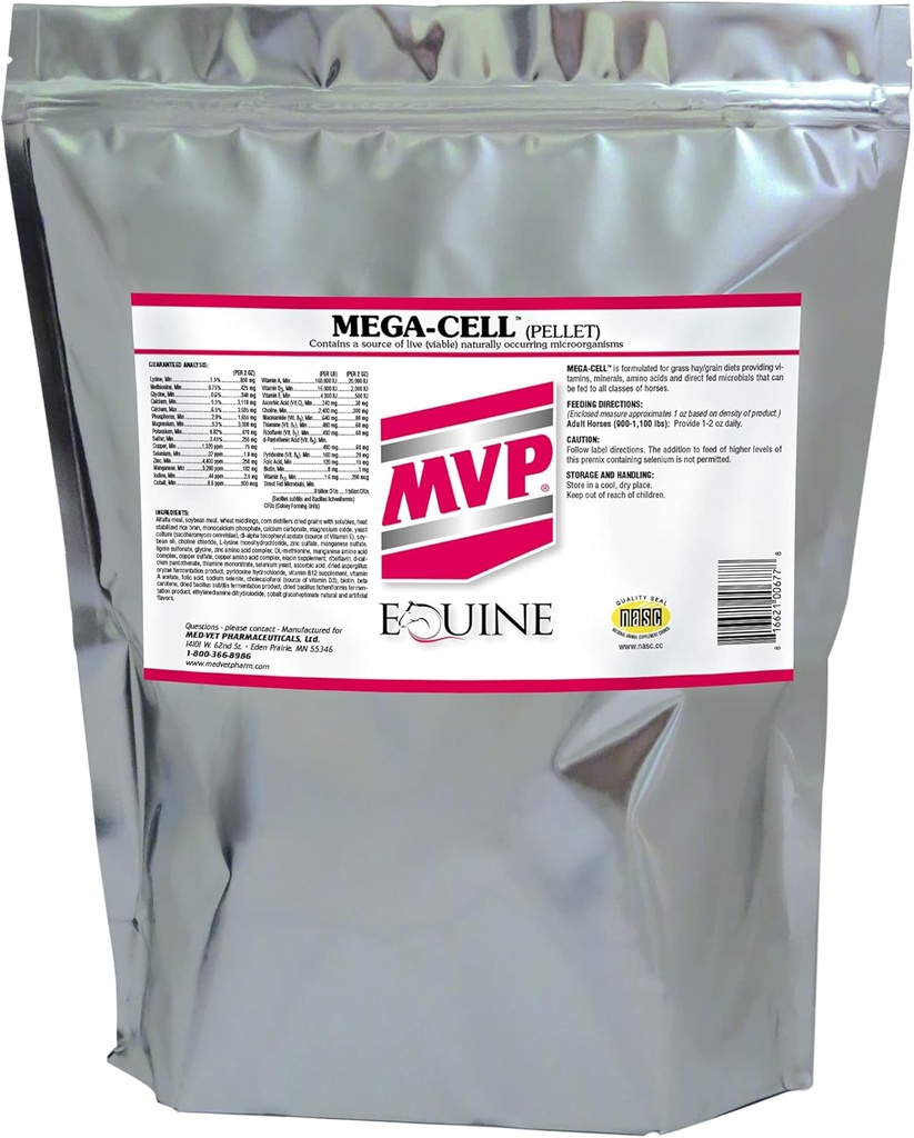 Mega-Cell (10lb) Balanced Vitamin & Mineralische Unterstützung für Pferde