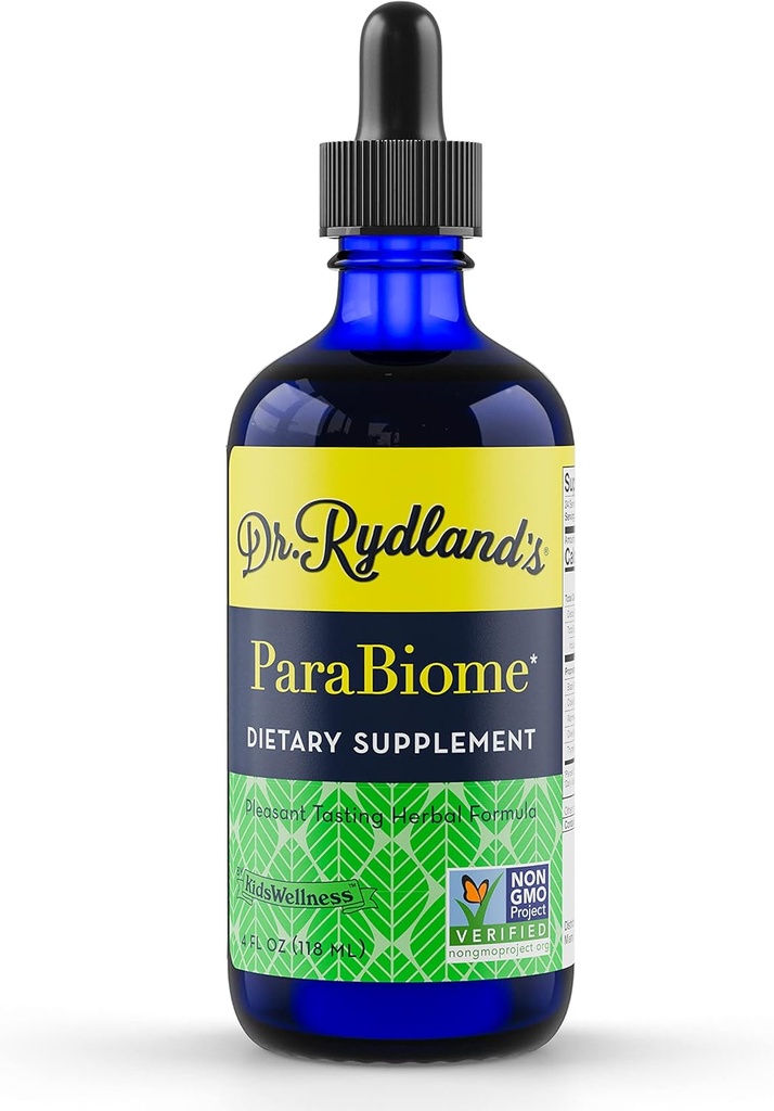 Dr. Rydland's Herbal Supplement | Creato da KidsWellness, Efficace su Adulti & Children | ParaBiome Advanced Cleanse and Digestive Support | Realizzato con Noce Nera, Clove, Wormwood | Bottiglia di 4 once