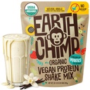 EarthChimp Organic Vegan Protein Powder - mit Probiotics - Non GMO, Dairy Free, Non Whey, Pflanzenbasiertes Proteinpulver für Frauen und Männer, Glutenfrei - 26 Servierungen 32 Oz (Vanilla) No Scoop